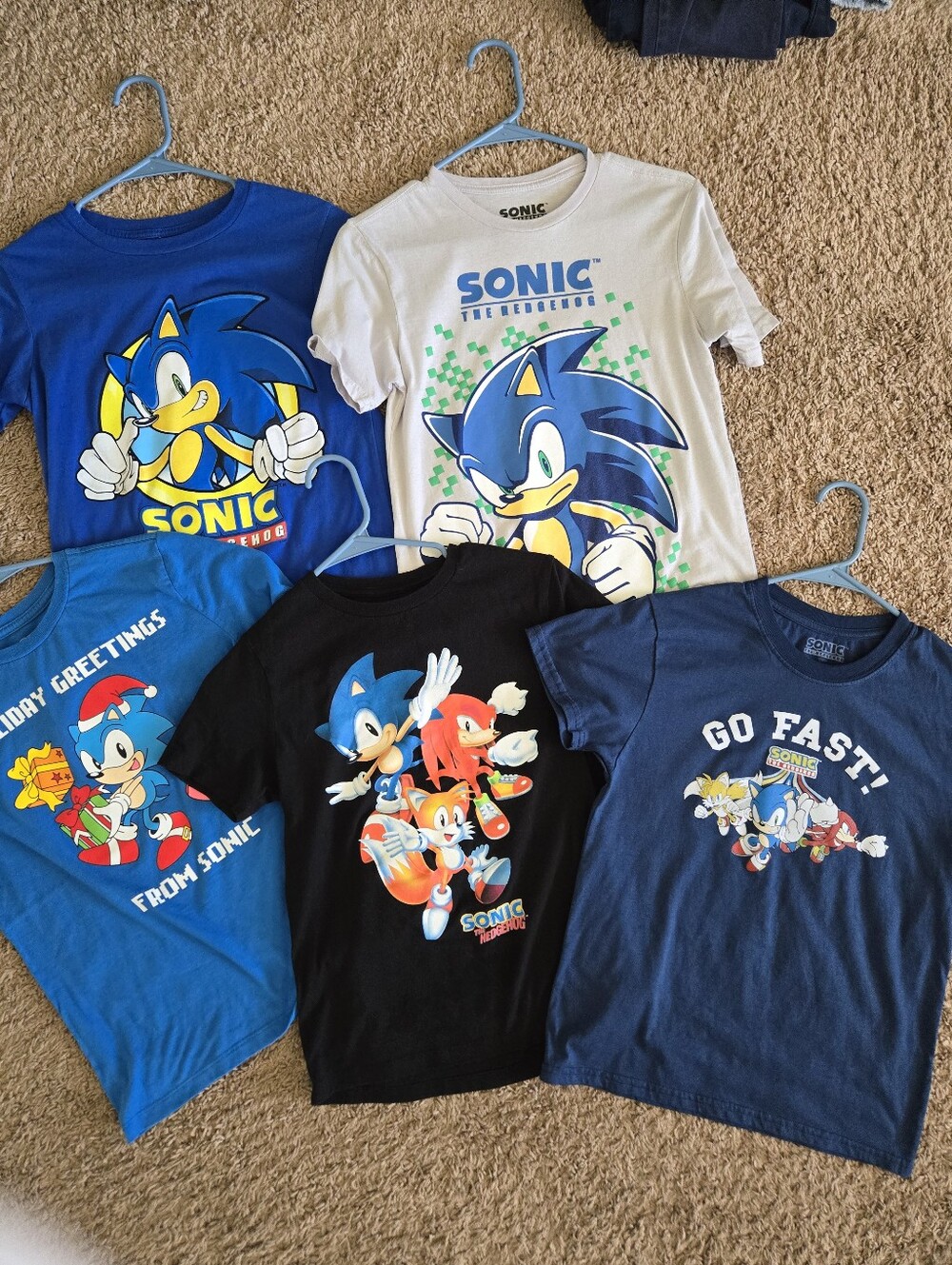 Sonic The Hedgehog Kids Short Sleeve Tee — Blue/White/Black/Navy